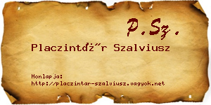 Placzintár Szalviusz névjegykártya